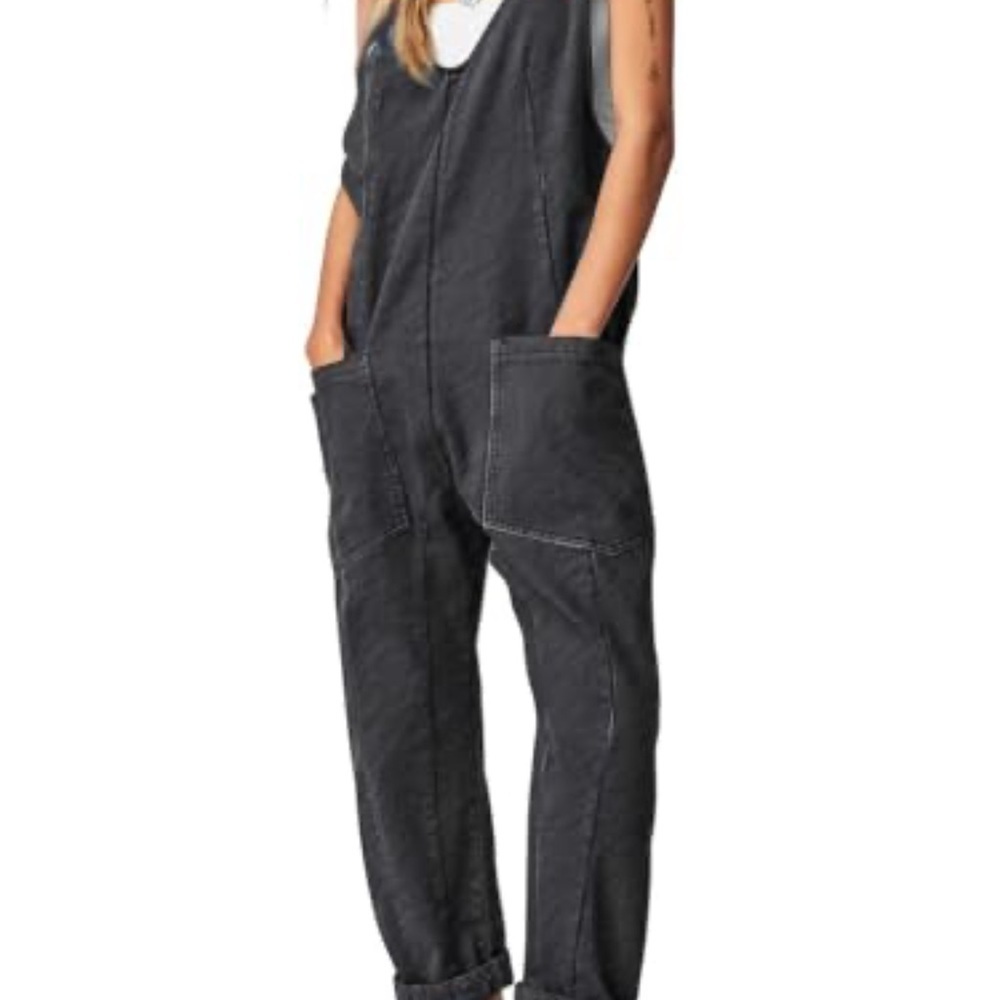 We the Free High Roller Denim Overalls size Medium